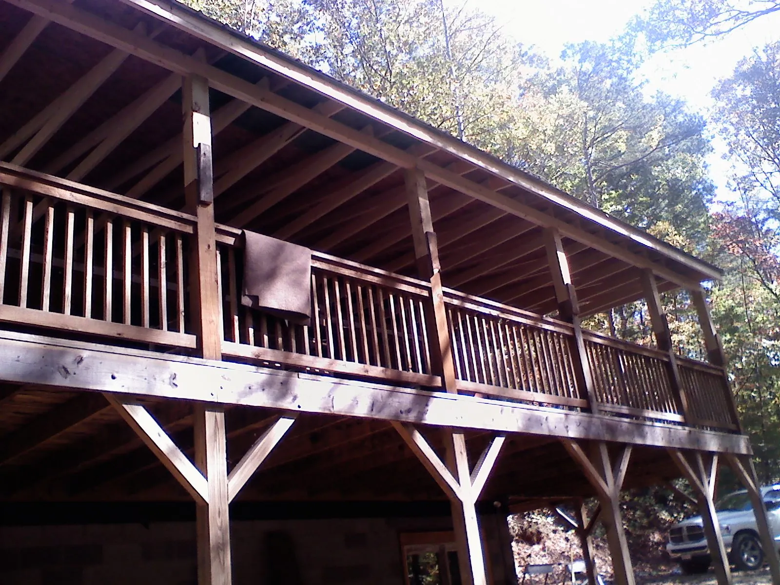 Timber framing under a new elevated porch and deck — Roof Leak Repair in Chatham by Roofing Brothers